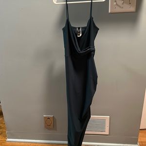 Dress high low scrunch on the side